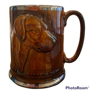 STEIN MUG Brown Sylvac Pottery 3274 England 3 5/8" High Hunting Hound